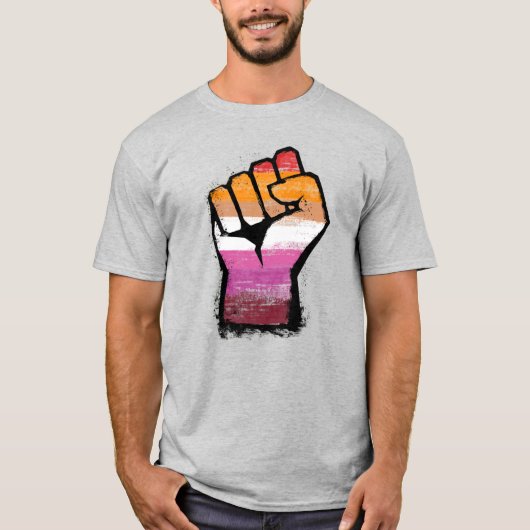 Lesbische protestvuist t-shirt (Voorkant)