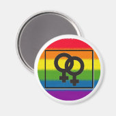 lesbische regenboog magneet (Voorkant / Achterkant)