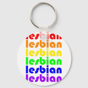 Lesbische regenboog sleutelhanger
