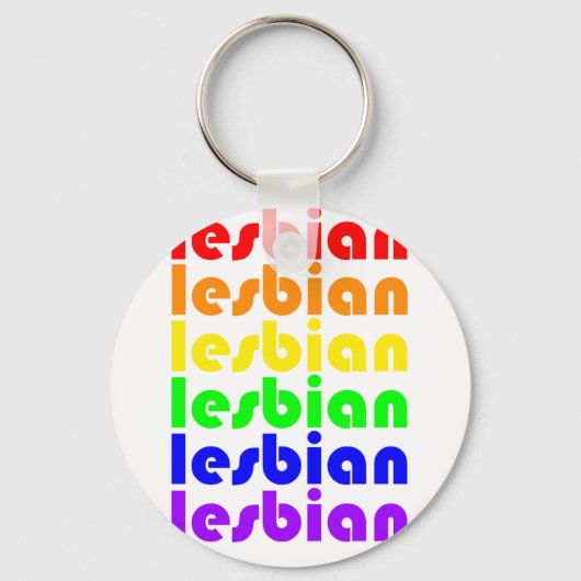 Lesbische regenboog sleutelhanger (Voorkant)