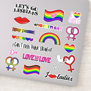 Lesbische Regenboog Venus Symbool Sticker