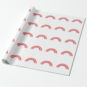 Lesbische Regenboon Zonsondergang Cadeaupapier
