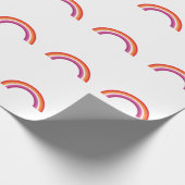 Lesbische Regenboon Zonsondergang Cadeaupapier (Hoek)