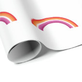 Lesbische Regenboon Zonsondergang Cadeaupapier (Rol Hoek)