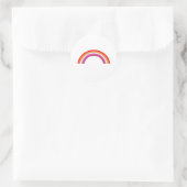 Lesbische Regenboon Zonsondergang Ronde Sticker (Tas)