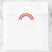 Lesbische Regenboon Zonsondergang Ronde Sticker (Tas)