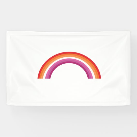 Lesbische Regenboon Zonsondergang Spandoek (Horizontaal)