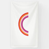 Lesbische Regenboon Zonsondergang Spandoek (Verticaal)