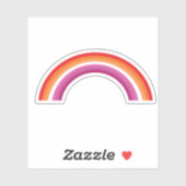 Lesbische Regenboon Zonsondergang Sticker (Vel)