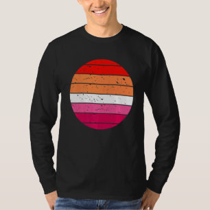 Lesbische Retro Sunset Gay en Lesbische Pride Lgbt T-shirt