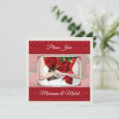 Lesbische Rode Roses Weddenschap Burgerunie Kaart (Staand voorkant)