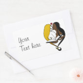 Lesbische Romance Jouw tekst hier Rechthoekige Sticker (Envelop)