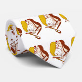 Lesbische Romance Sepia Gold Stropdas (Opgerold)