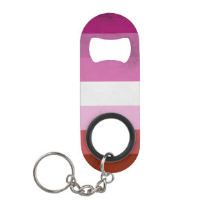 Lesbische roze vlag mini flessenopener