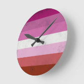 Lesbische Roze Vlag Ronde Klok (Hoek)