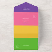 Lesbische Sapphic Vlag Bruiloft All In One Uitnodiging (Buitenkant)