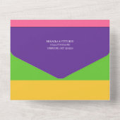 Lesbische Sapphic Vlag Bruiloft All In One Uitnodiging (Achterkant)