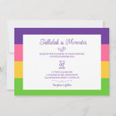 Lesbische Sapphic Vlag Bruiloft Uitnodiging (Voorkant)