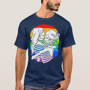 Lesbische skeleton-koppel - Lesbische trots op hal T-shirt