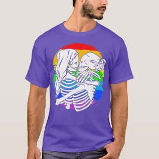 Lesbische skeleton-koppel - Lesbische trots op hal T-shirt