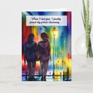 Lesbische Spouse Gay Jubileum Regenboog Kaart