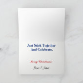 Lesbische Stick Paar Kerst Kaart met Boom (Binnen)