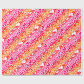 Lesbische Sunset Pride Squiggle Cadeaupapier (Vlak)