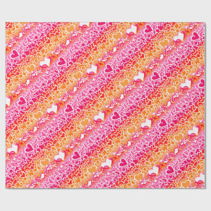 Lesbische Sunset Pride Squiggle Cadeaupapier