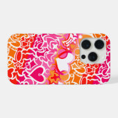Lesbische Sunset Pride Squiggle iPhone Hoesje (Achterkant horizontaal)
