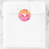 Lesbische Sunset Pride Squiggle Ronde Sticker (Tas)