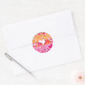 Lesbische Sunset Pride Squiggle Ronde Sticker (Envelop)