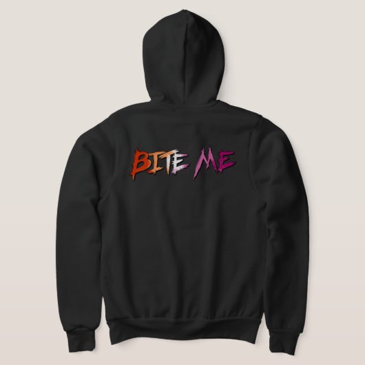 Lesbische trots bijt me hoodie (Laag Achter)