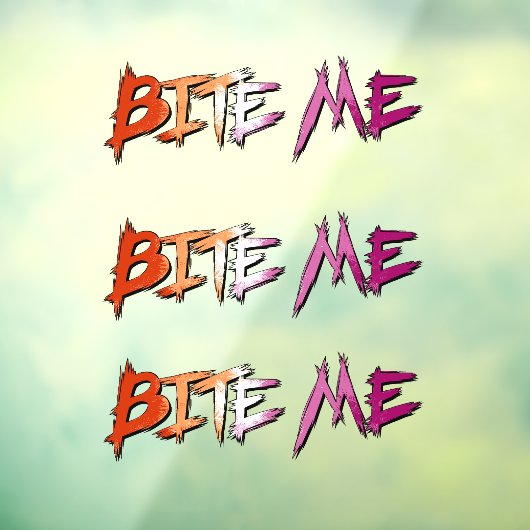 Lesbische trots bijt me raamsticker (Vel 3)