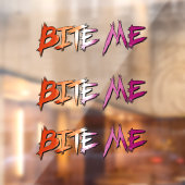 Lesbische trots bijt me raamsticker (Vel 2)