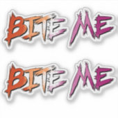 Lesbische trots bijt me sticker (Voorkant)