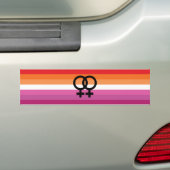 Lesbische trots bumpersticker (Op auto)