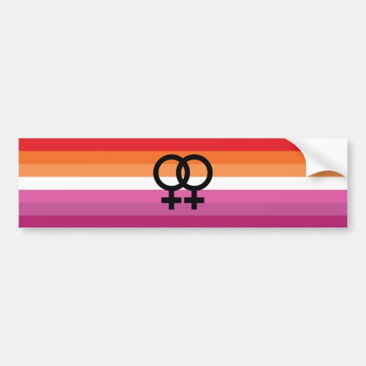 Lesbische trots bumpersticker (Voorkant)