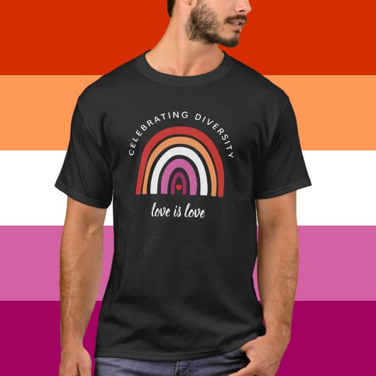 Lesbische trots: Diversity Love vieren is Love T-shirt