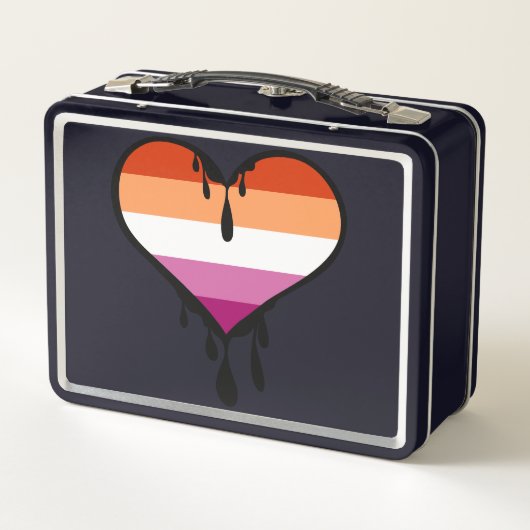 Lesbische trots druppelen hart (Achterkant)