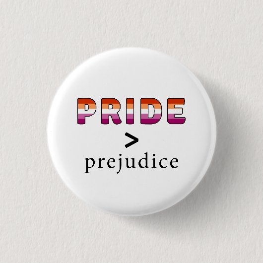 Lesbische trots en vooroordeel ronde button 3,2 cm (Voorkant)