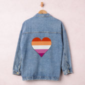 Lesbische trots hart denim jacket (Hangar)