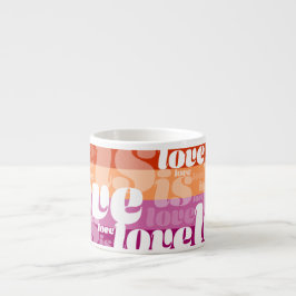 Lesbische trots Liefde is liefde is liefde Espresso Kop