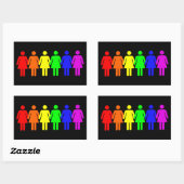 Lesbische Trots Rechthoekige Sticker (Vel)