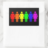 Lesbische Trots Rechthoekige Sticker (Tas)