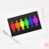 Lesbische Trots Rechthoekige Sticker (Envelop)