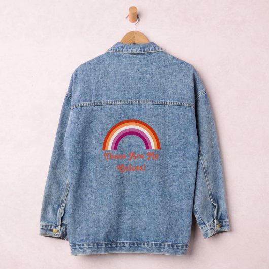 Lesbische trots regenboog denim jacket (Hangar)
