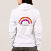 Lesbische trots regenboog hoodie (Achterkant)