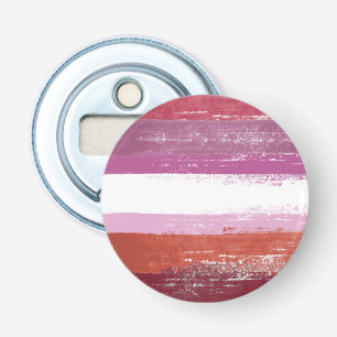 Lesbische trots verf button flesopener