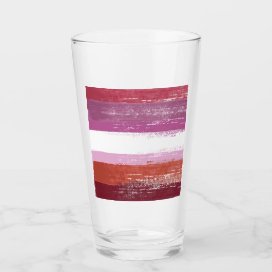 Lesbische trots verf glas (Voorkant)