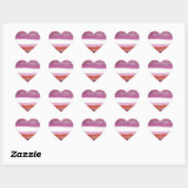 Lesbische trots verf hart sticker (Vel)